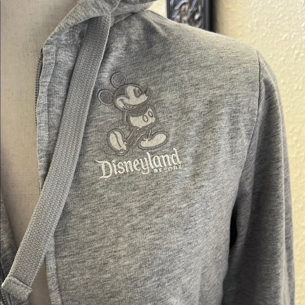Disney Gray Zippered Hooded Sweatshirt - Picture 2 of 6